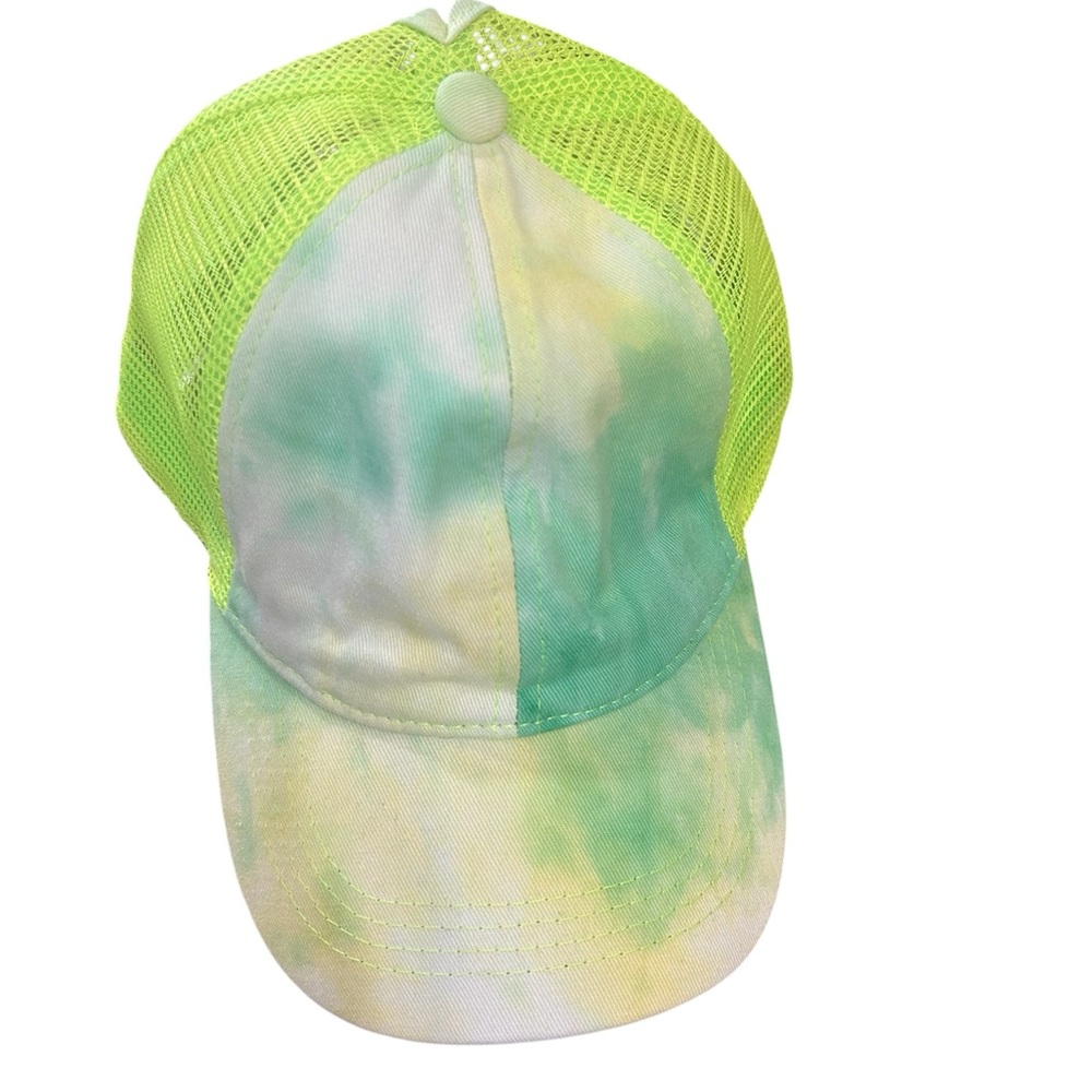 C.C Neon Green Mesh Ponytail Cap